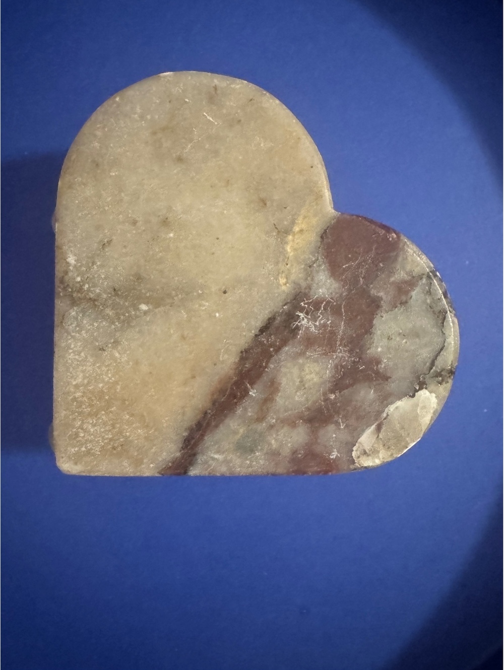 Threshold Natural Stone Heart Taper Candle Holder Vase - Beige and Reddish Hues